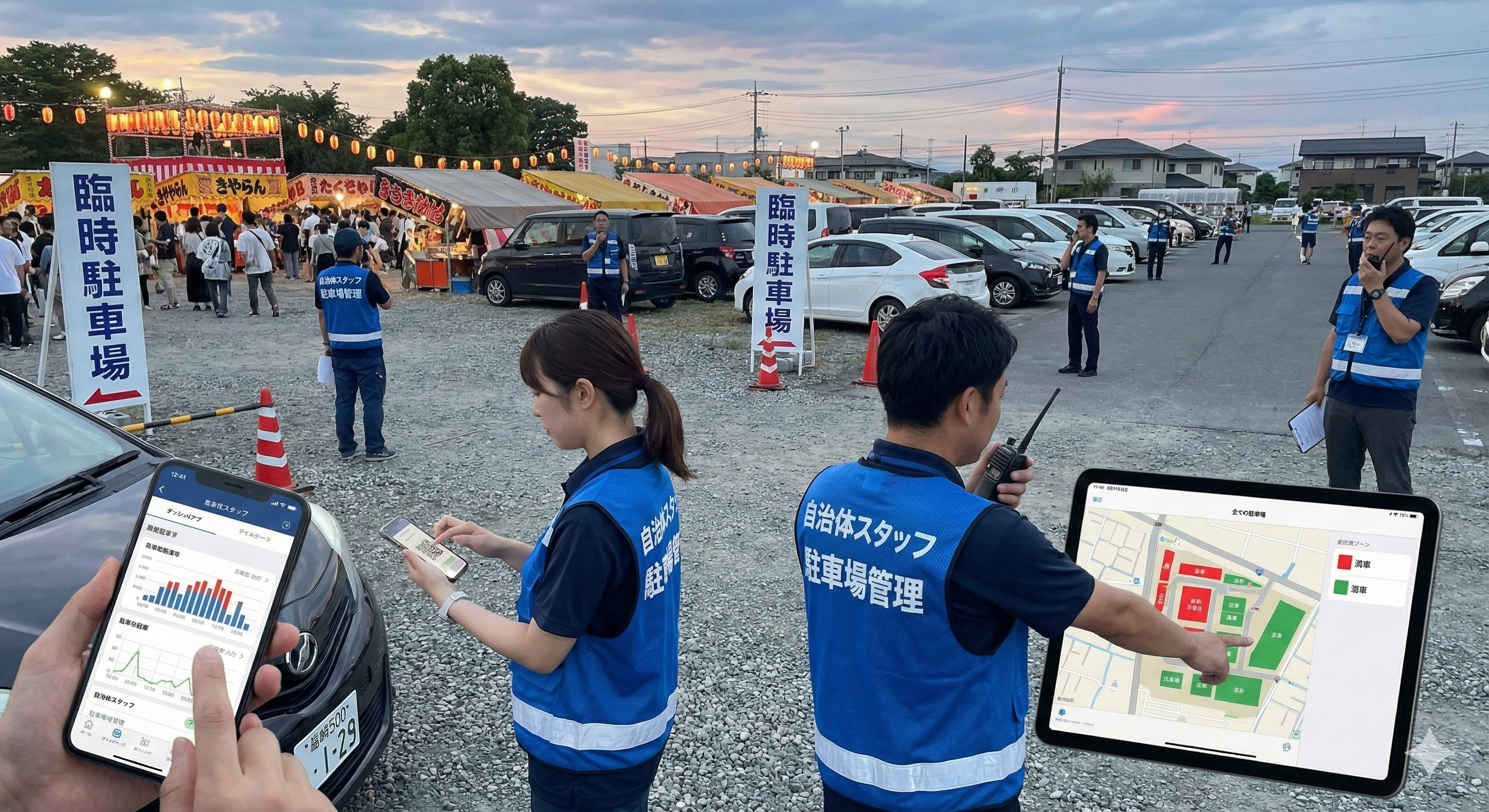 駐車場管理システムの実際の運用シーン